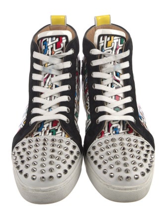 Christian Louboutin Patent Leather Printed Sneakers