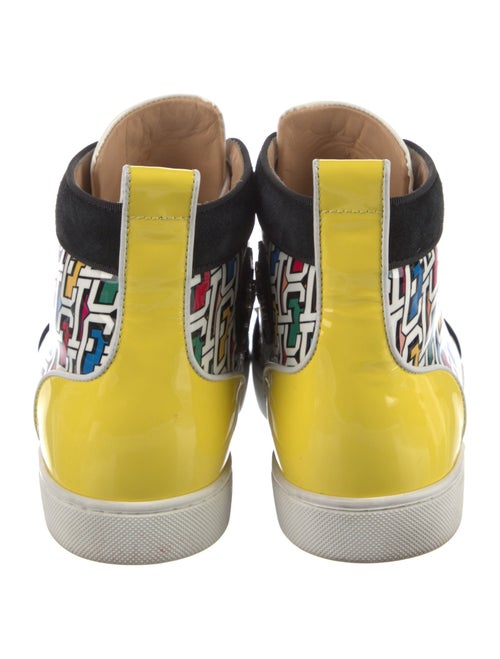Christian Louboutin Patent Leather Printed Sneakers