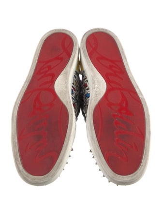 Christian Louboutin Patent Leather Printed Sneakers