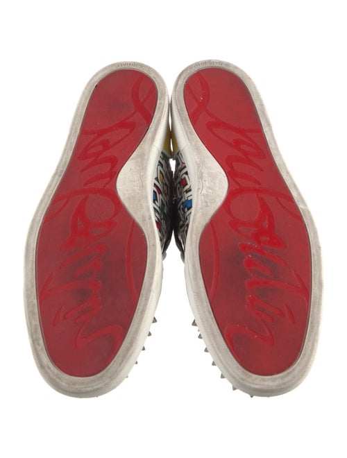 Christian Louboutin Patent Leather Printed Sneakers