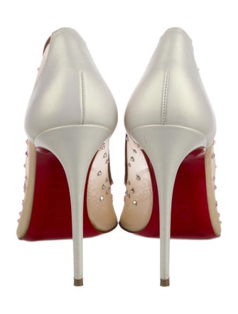 Christian Louboutin Mesh Crystal Embellishments Pumps