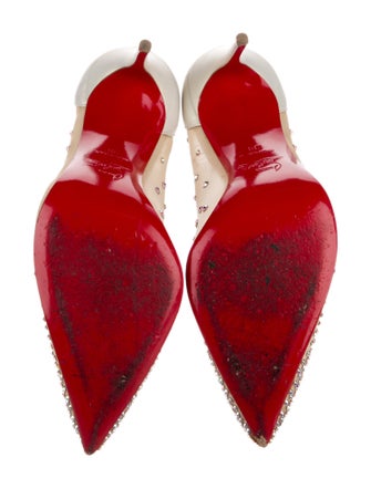 Christian Louboutin Mesh Crystal Embellishments Pumps