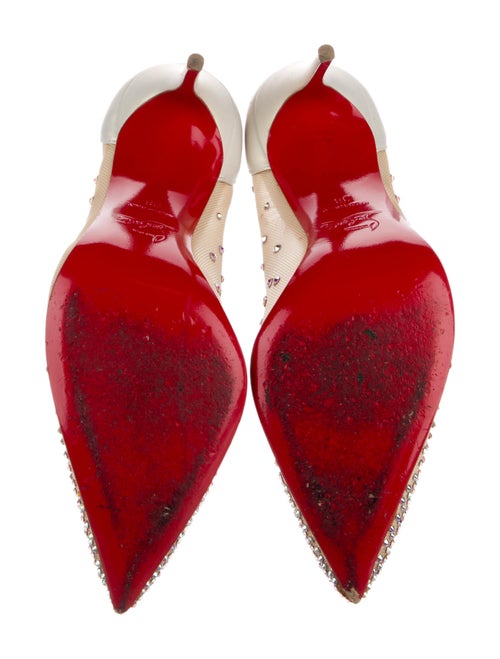Christian Louboutin Mesh Crystal Embellishments Pumps