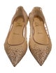 Christian Louboutin Mesh Crystal Embellishments Ballet Flats