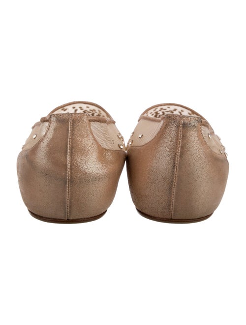 Christian Louboutin Mesh Crystal Embellishments Ballet Flats