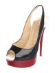 Christian Louboutin Patent Leather Slingback Pumps