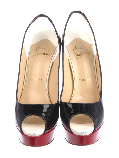 Christian Louboutin Patent Leather Slingback Pumps