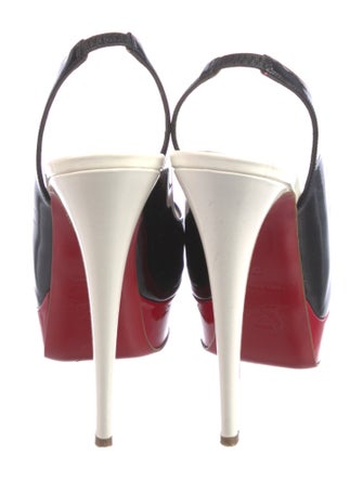 Christian Louboutin Patent Leather Slingback Pumps