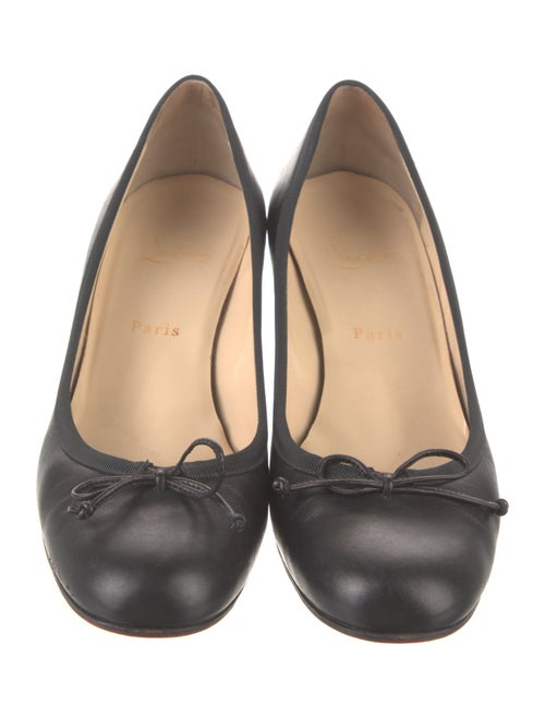 Christian Louboutin Leather Bow Accents Pumps