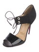 Christian Louboutin Suede T-Strap Pumps