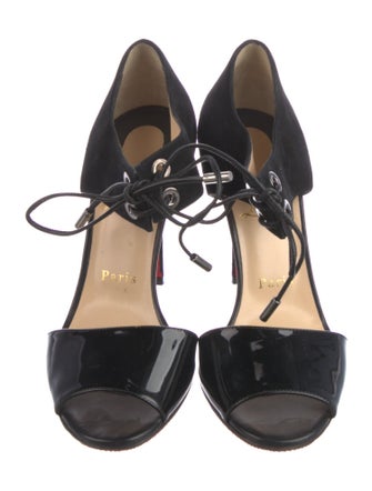 Christian Louboutin Suede T-Strap Pumps