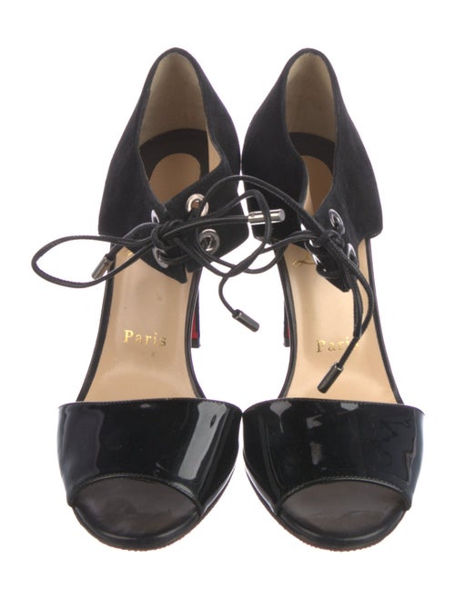 Christian Louboutin Suede T-Strap Pumps