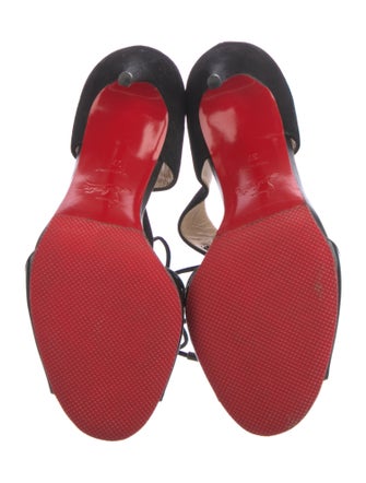 Christian Louboutin Suede T-Strap Pumps