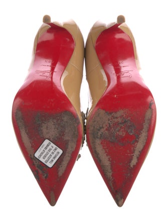 Christian Louboutin Patent Leather Crystal Embellishments Pumps