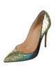 Christian Louboutin Snakeskin Animal Print Pumps