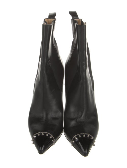 Christian Louboutin Spike Accents Leather Chelsea Boots