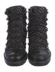 Christian Louboutin Spike Accents Leather Combat Boots