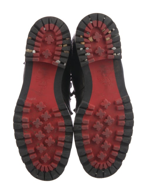 Christian Louboutin Spike Accents Leather Combat Boots