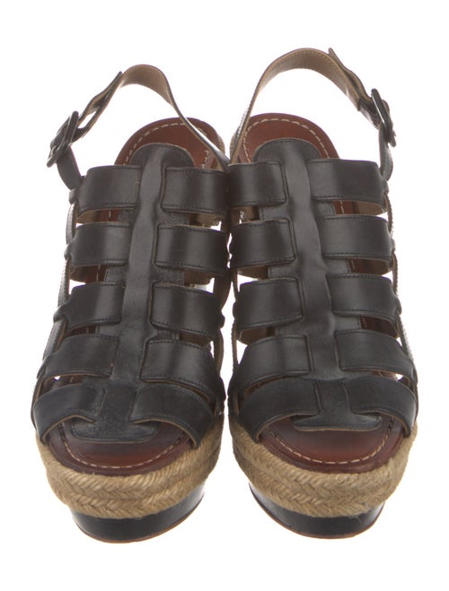 Christian Louboutin Leather Cutout Accent Espadrilles