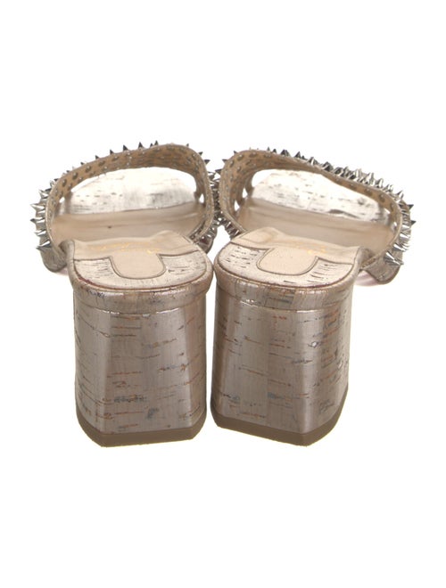 Christian Louboutin Spike Accents Leather Slides