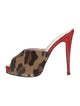 Christian Louboutin Ponyhair Animal Print Mules