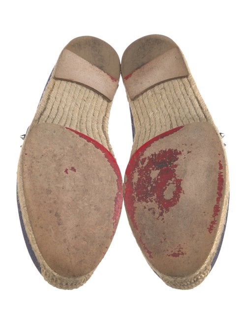 Christian Louboutin Spike Accents Denim Espadrilles