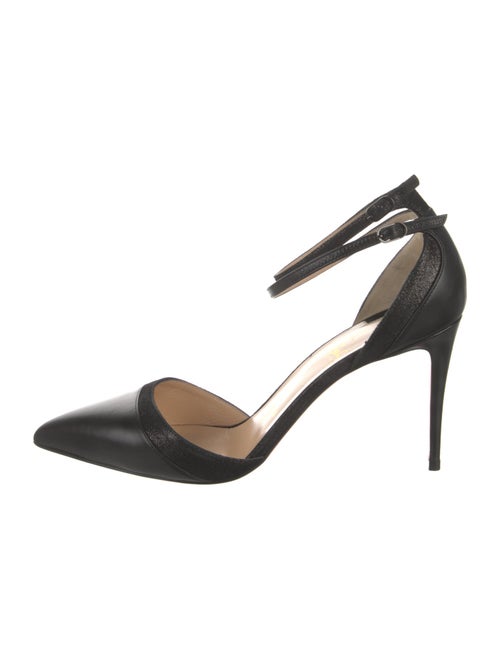 Christian Louboutin Leather Cutout Accent D'Orsay Pumps