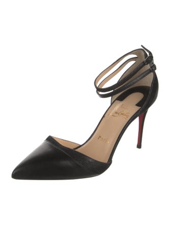 Christian Louboutin Leather Cutout Accent D'Orsay Pumps