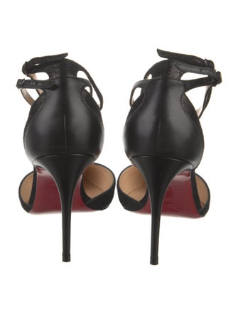 Christian Louboutin Leather Cutout Accent D'Orsay Pumps