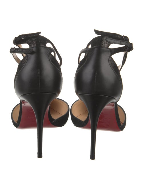 Christian Louboutin Leather Cutout Accent D'Orsay Pumps