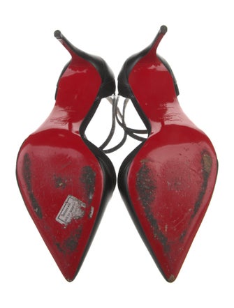 Christian Louboutin Leather Cutout Accent D'Orsay Pumps