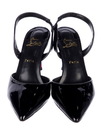 Christian Louboutin Patent Leather Slingback Pumps