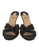 Christian Louboutin Satin Pleated Accents Slides