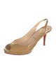 Christian Louboutin Patent Leather Slingback Pumps
