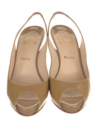 Christian Louboutin Patent Leather Slingback Pumps
