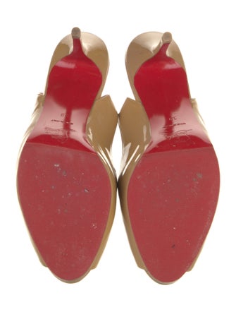 Christian Louboutin Patent Leather Slingback Pumps