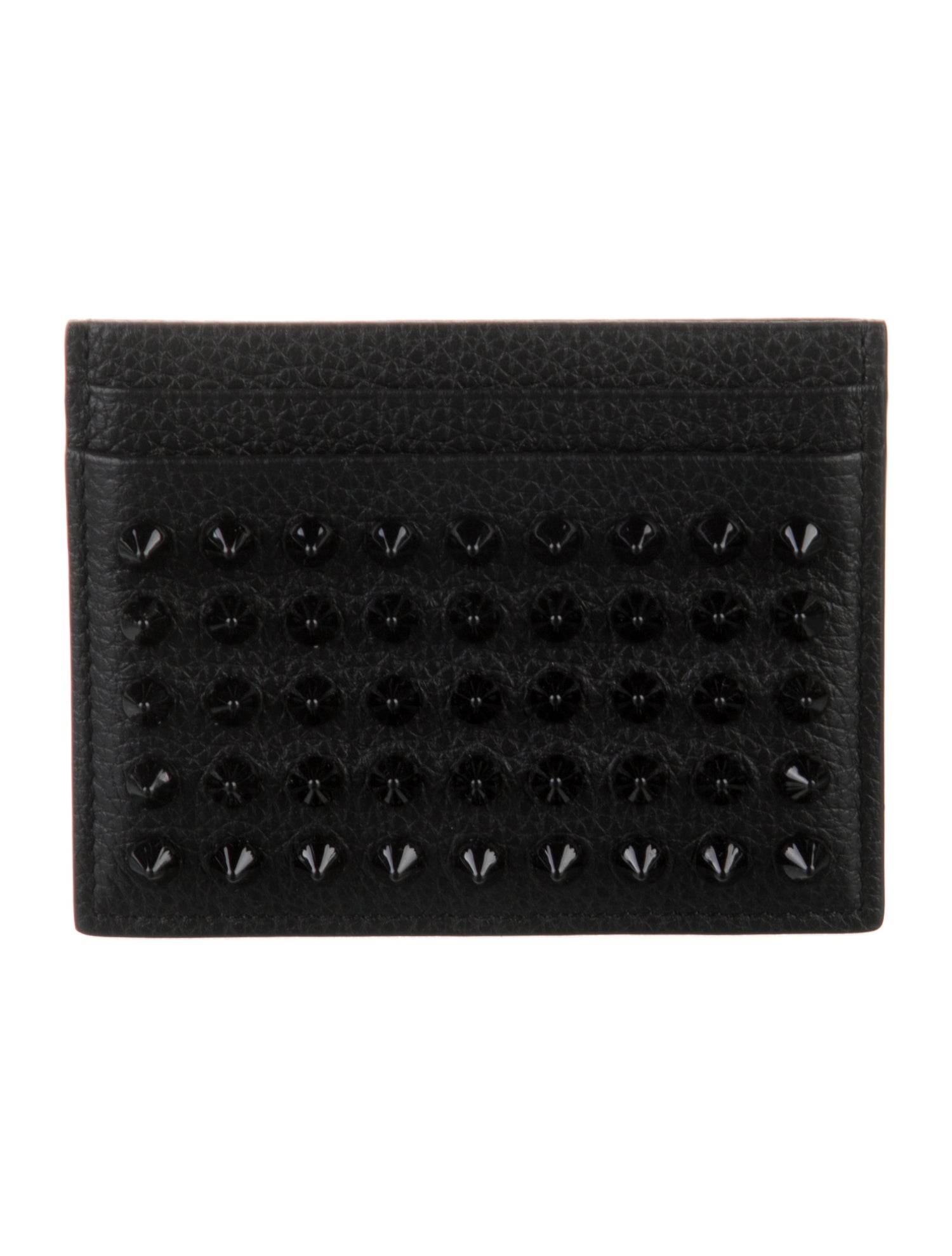 Christian Louboutin Spike Accents Leather Card Holder
