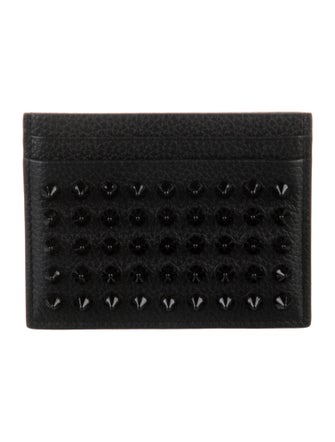 Christian Louboutin Spike Accents Leather Card Holder