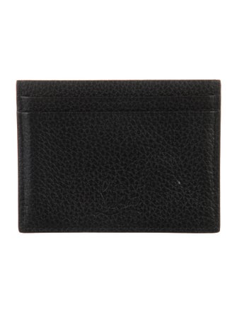 Christian Louboutin Spike Accents Leather Card Holder