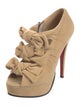 Christian Louboutin Leather Bow Accents Pumps