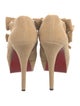 Christian Louboutin Leather Bow Accents Pumps