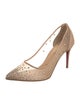 Christian Louboutin Mesh Crystal Embellishments Pumps