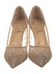 Christian Louboutin Mesh Crystal Embellishments Pumps
