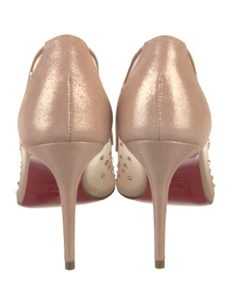 Christian Louboutin Mesh Crystal Embellishments Pumps