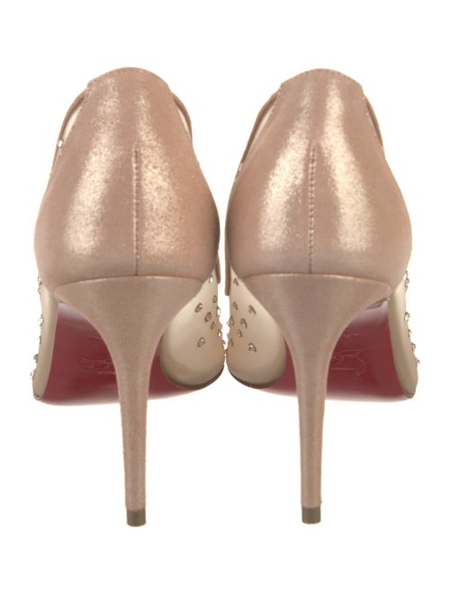 Christian Louboutin Mesh Crystal Embellishments Pumps