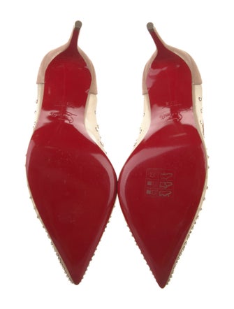 Christian Louboutin Mesh Crystal Embellishments Pumps