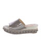 Christian Louboutin Leather Beaded Accents Espadrilles