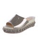 Christian Louboutin Leather Beaded Accents Espadrilles