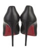 Christian Louboutin Leather Scalloped Accent Pumps