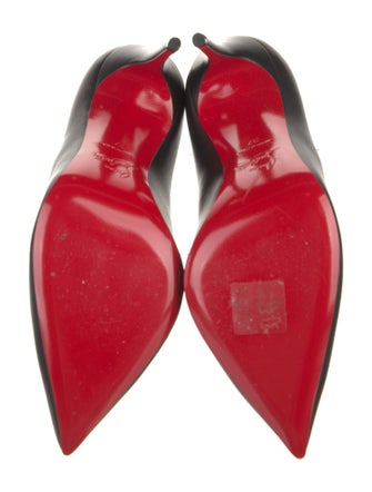 Christian Louboutin Leather Scalloped Accent Pumps